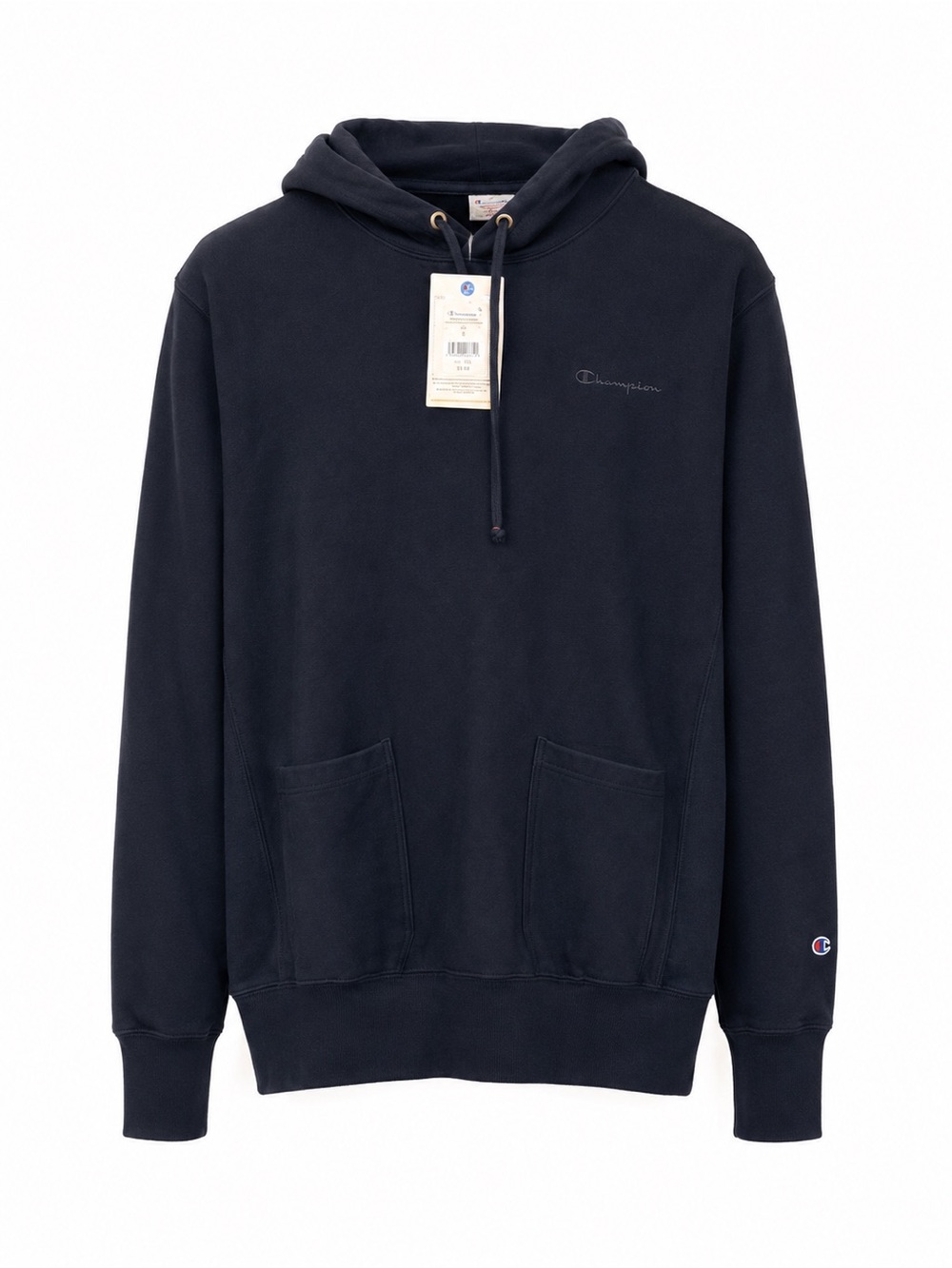 Champion Navy Pullover Hoodie with Kangaroo Pocket
